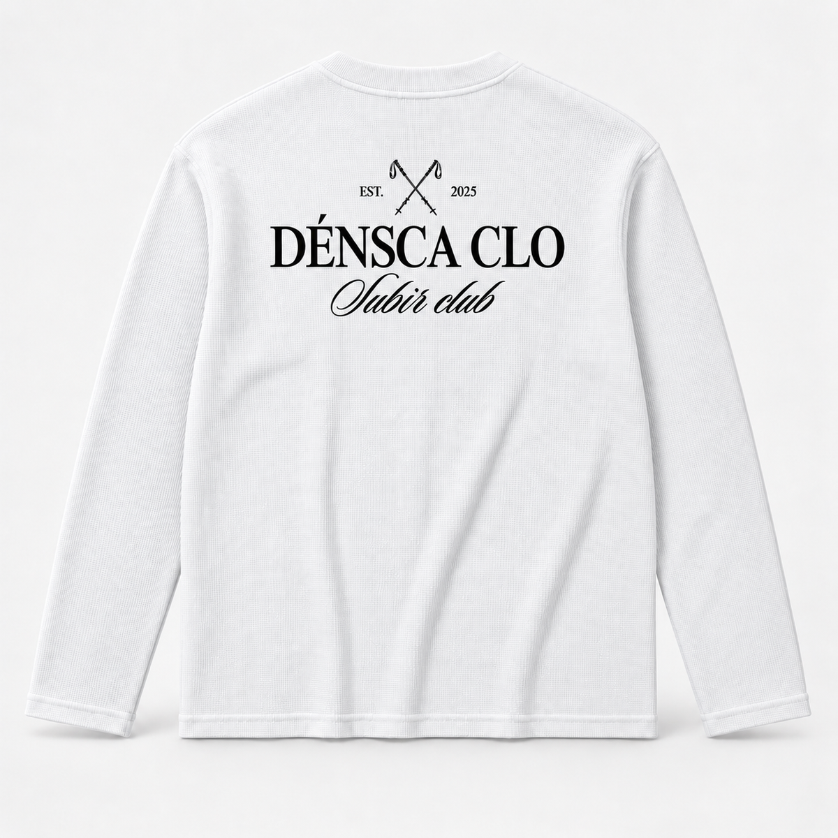 Subir Club waffle knit long sleeve T-shirt – white